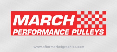 March Performance Pulleys Decals - Pair (2 pieces)